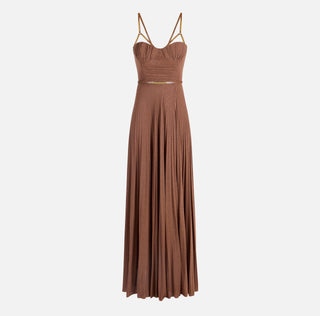 Elisabetta Franchi Lamé Jersey Evening Dress – Laly Saint-Tropez