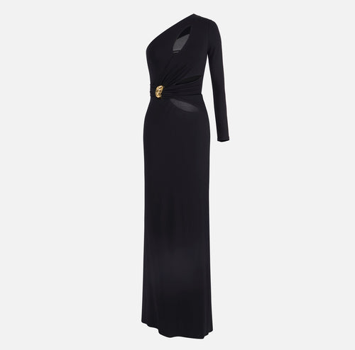 Elisabetta Franchi Asymmetric Crêpe Jersey Evening Gown – Laly Saint-Tropez
