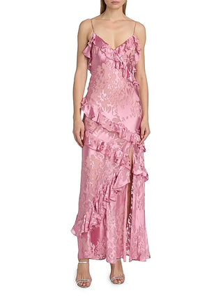 LoveShackFancy Dean Floral Ruffled Maxi Dress – dress | Laly Saint-Tropez