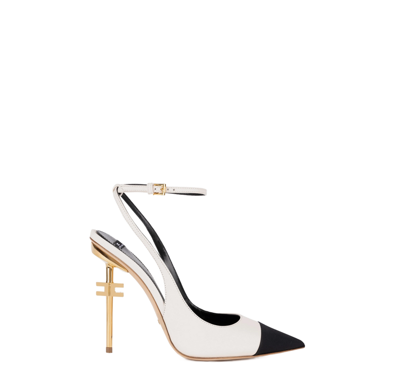 Elisabetta Franchi Nappa Leather Slingback Pumps