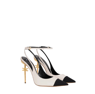 Elisabetta Franchi Nappa Leather Slingback Pumps – back view