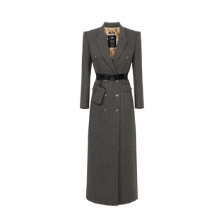 Elisabetta Franchi Double-Breasted Wool-Blend Utility Coat – Laly Saint-Tropez