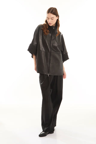Parosh Maciock Leather Coat – back view