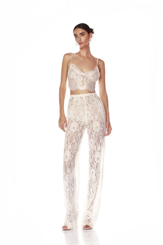 Bronx and Banco Capri Blanc Lace Bridal Pants – Laly Saint-Tropez