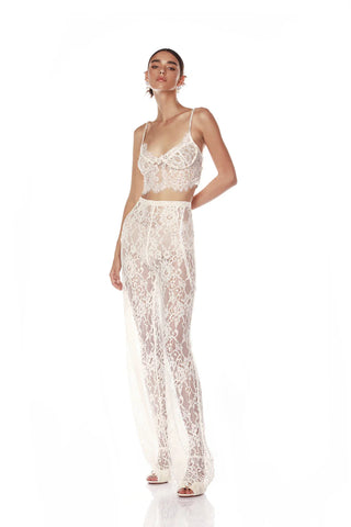 Bronx and Banco Capri Blanc Lace Bridal Bralette – back view