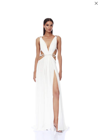 Bronx and Banco Brielle White Diamond Gown – back view