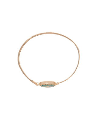 Pascale Monvoisin Orso Gold, Diamond and Turquoise Bracelet – back view