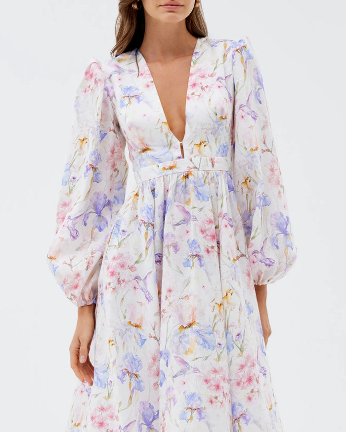 Yvon Anemone Linen Maxi Dress